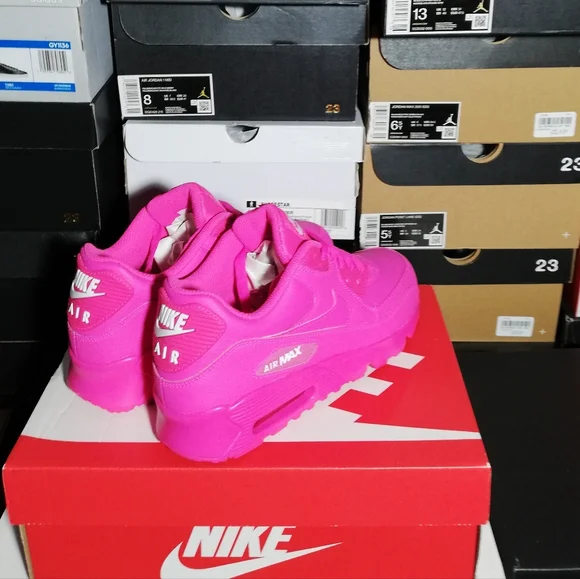 NIKE AIR MAX 90S PREMIUM PINK/FUCHSIA WOMEN'S US SIZE 6.5 NEW IN BOX - Picture 5 of 15